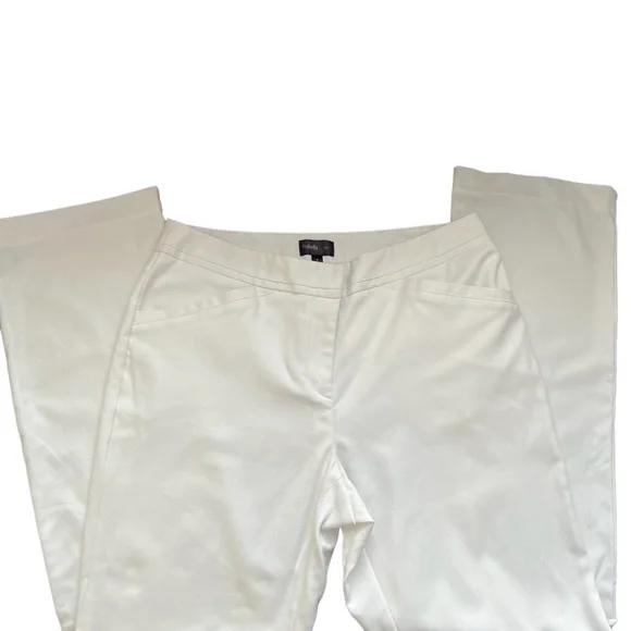 Rafaella Curvy White Straight Leg Trouser Pants Size 6 - Picture 4 of 13